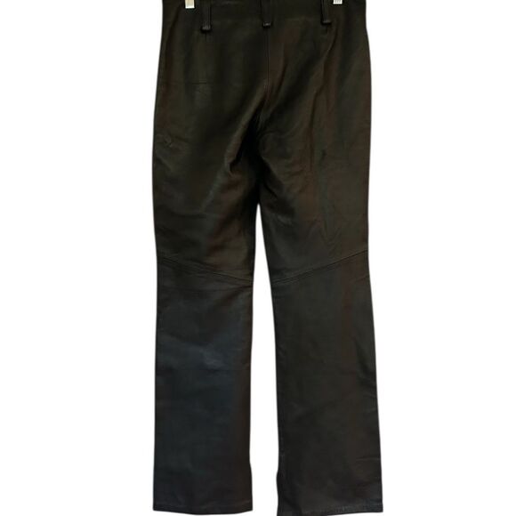 Garson by Rem Garson Black Authentic Leather Pants Size 6 - Picture 2 of 12